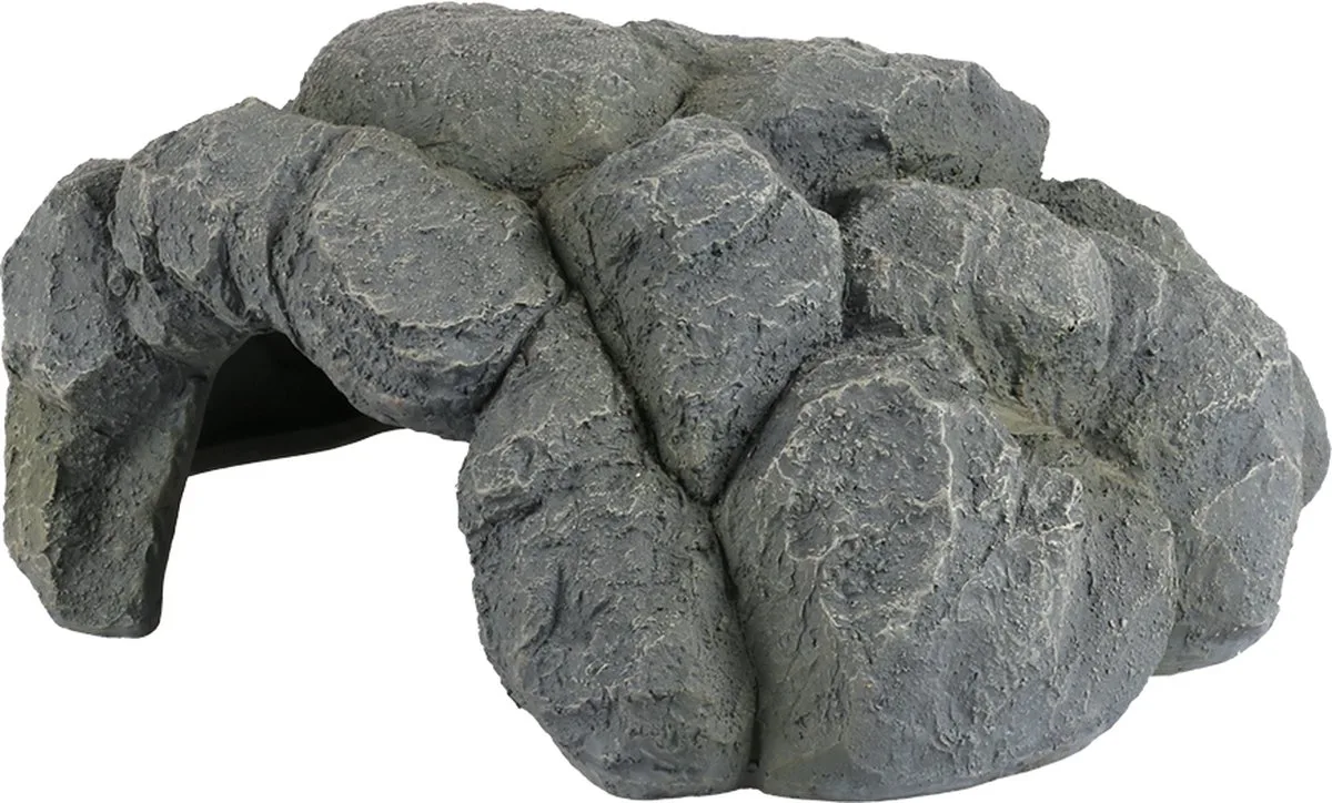 Natuurlijke Decoratie - Reptielen - Reptielengrot M - 24x23x10,5cm - 1st de Terra Della en Anthracite – photo produit