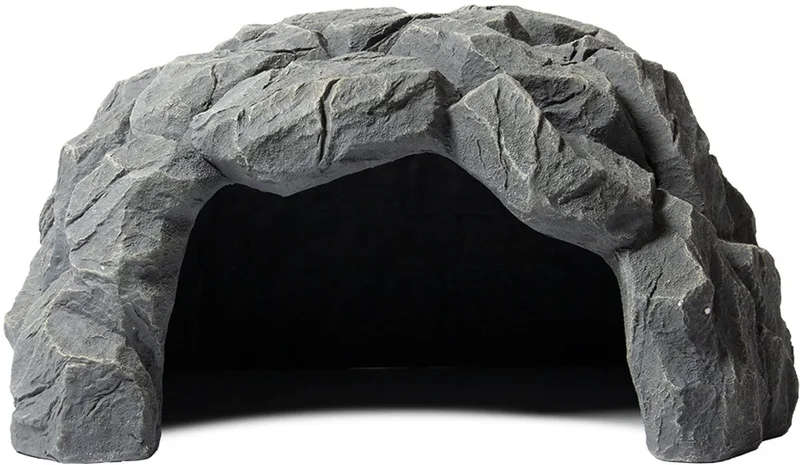 Schildpaddengrot - Schuilplaats voor Landschildpadden zonder Bodem - Rotslook - 40x31x21,5cm von Terra Della in Grau – Produktfoto