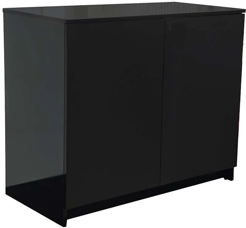 Terrariumkast hoogglans 90 x 45 x 76 cm | stabiele onderkast voor terrarium by Terra Della in Black – product photo