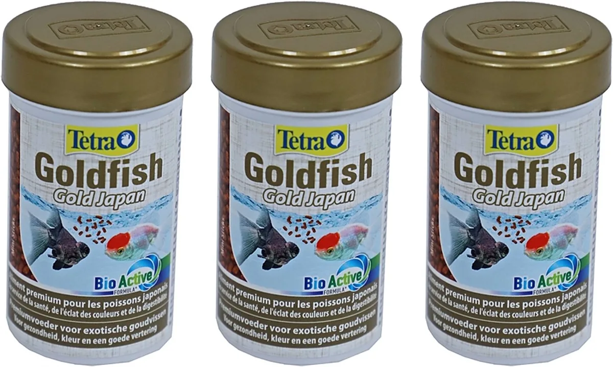 AnimIn Gold - Premium Goudvisvoer Spirulina Vlokken 100ml - 3 stuks - Multipack de Tetra – photo produit
