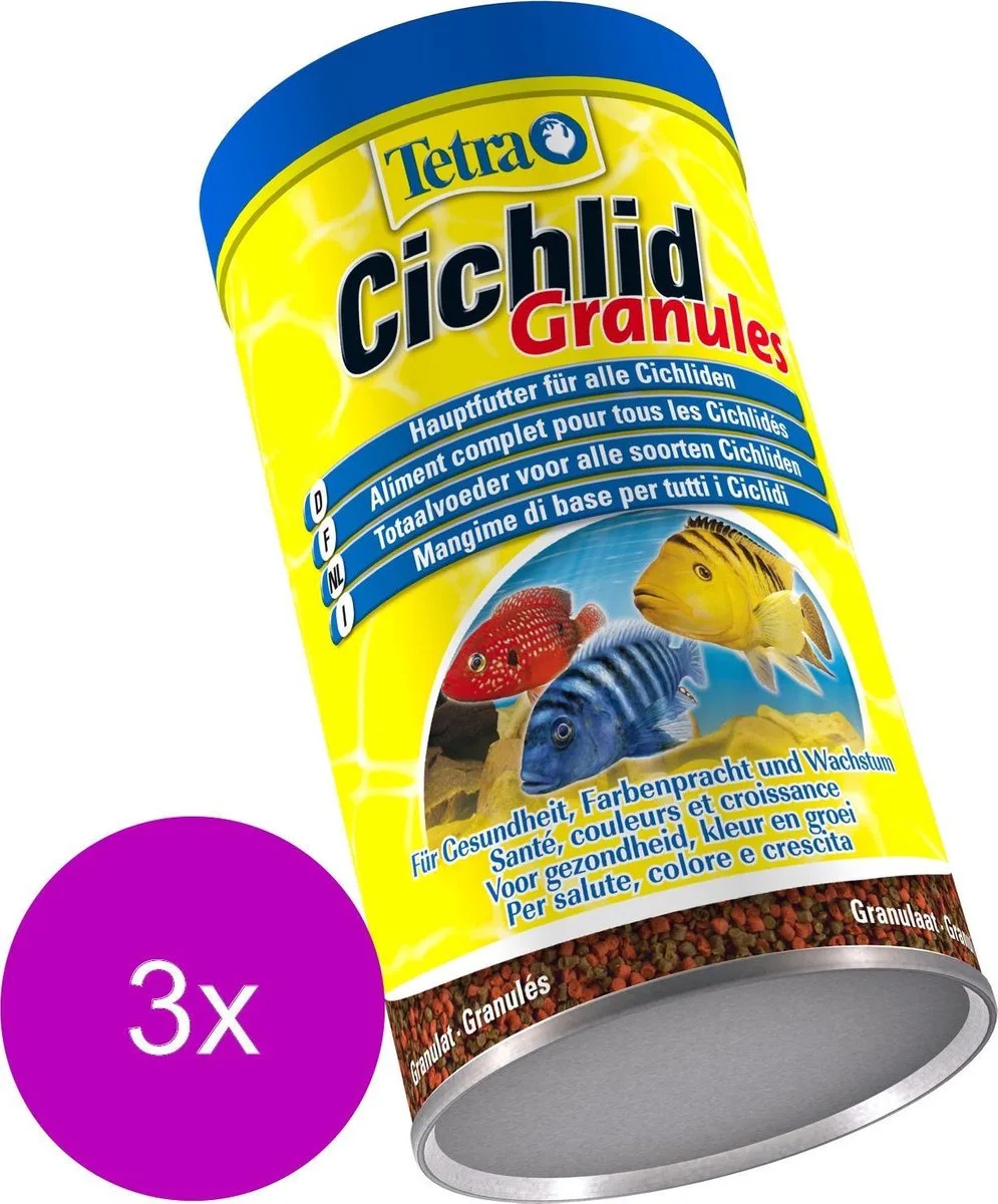 Cichlid Granules - Vissenvoer - 3 x 500 ml von Tetra – Produktfoto