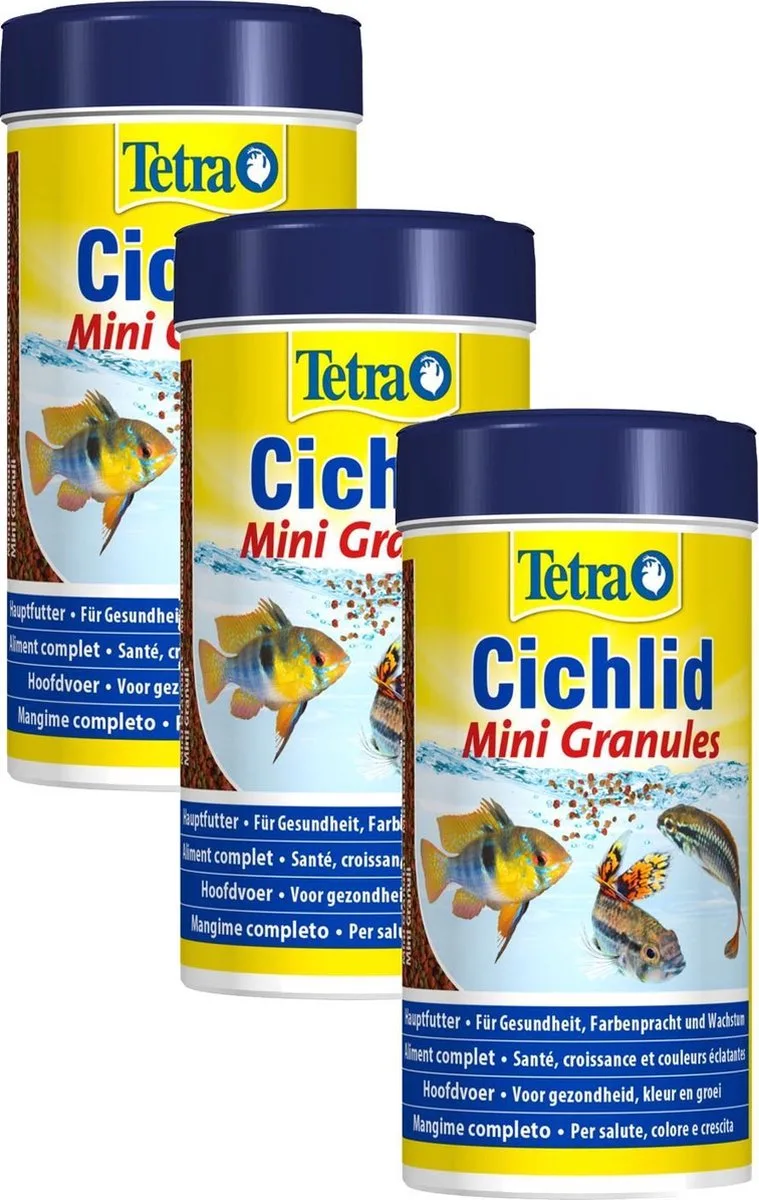 Cichlid Mini Granules - Vissenvoer - 3 x 250 ml von Tetra – Produktfoto