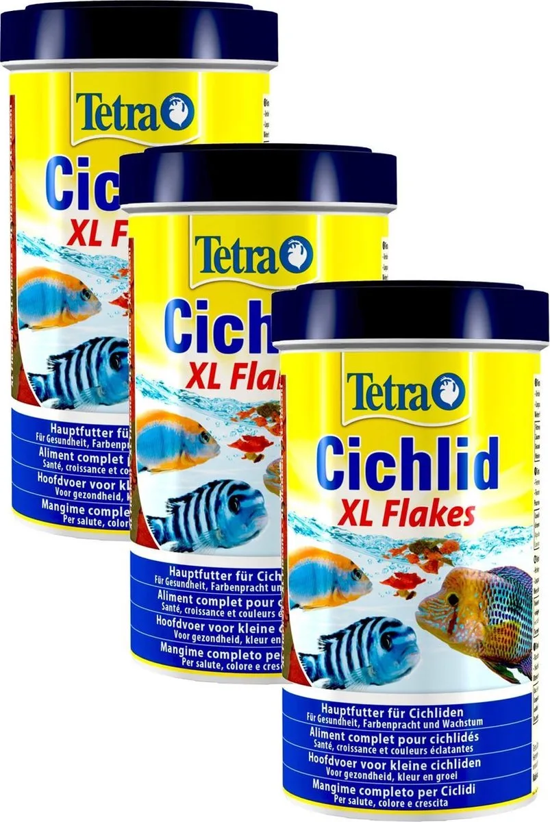 Cichlid Xl Flakes - Vissenvoer - 3 x 500 ml by Tetra – product photo