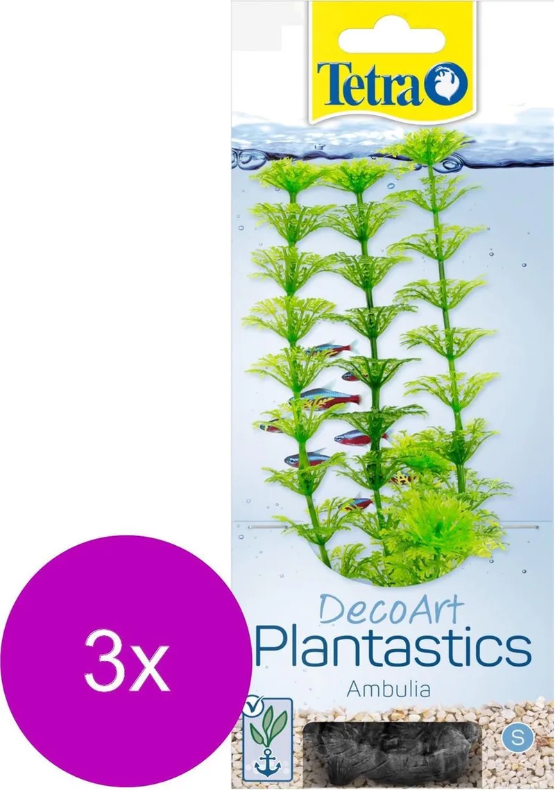 Decoart Plantastics Ambulia 22 cm - Aquarium - Kunstplant - 3 x Small de Tetra – photo produit
