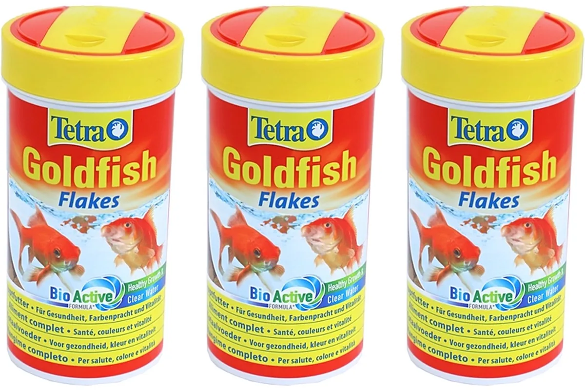 Goldfish Bio Active Vlokken - Koudwatervissen - 3 stuks - Multipack de Tetra – photo produit