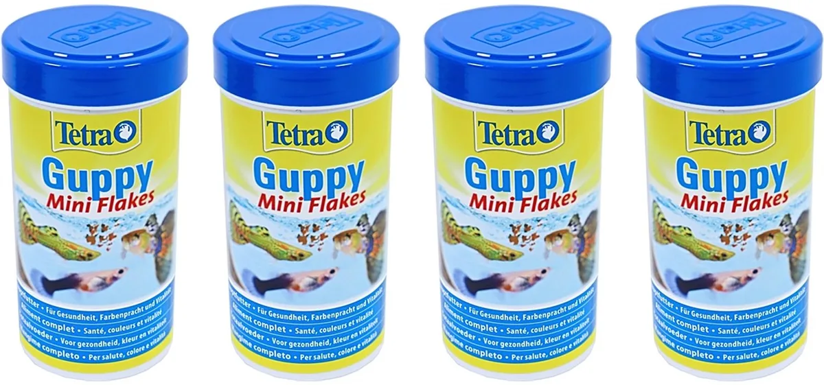 Guppy Visvoer Vlokken 250ml - Kleurversterker - 4 stuks - Voordeelset by Tetra – product photo