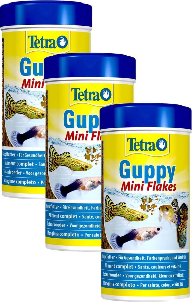 Guppy Visvoer Vlokken - Vissenvoer - 3 x 250 ml by Tetra – product photo