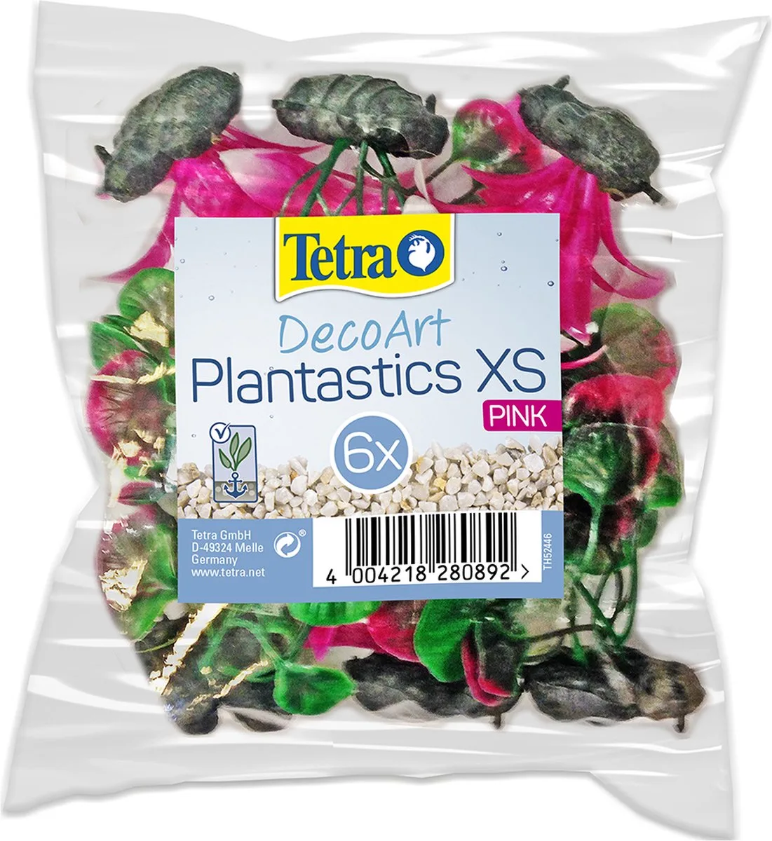 kunstplantjes - Aquariumplanten - Mini - 6 stuks de Tetra en Vert, Rose – photo produit