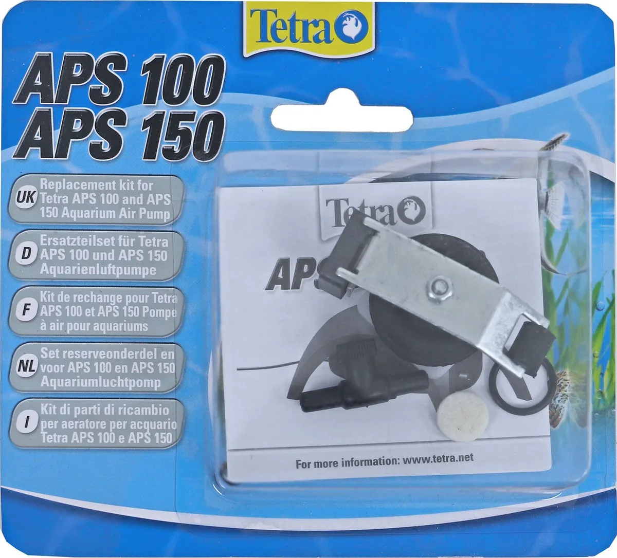 Onderdelenset APS100 & APS150 van Tetra in Zilver – productfoto