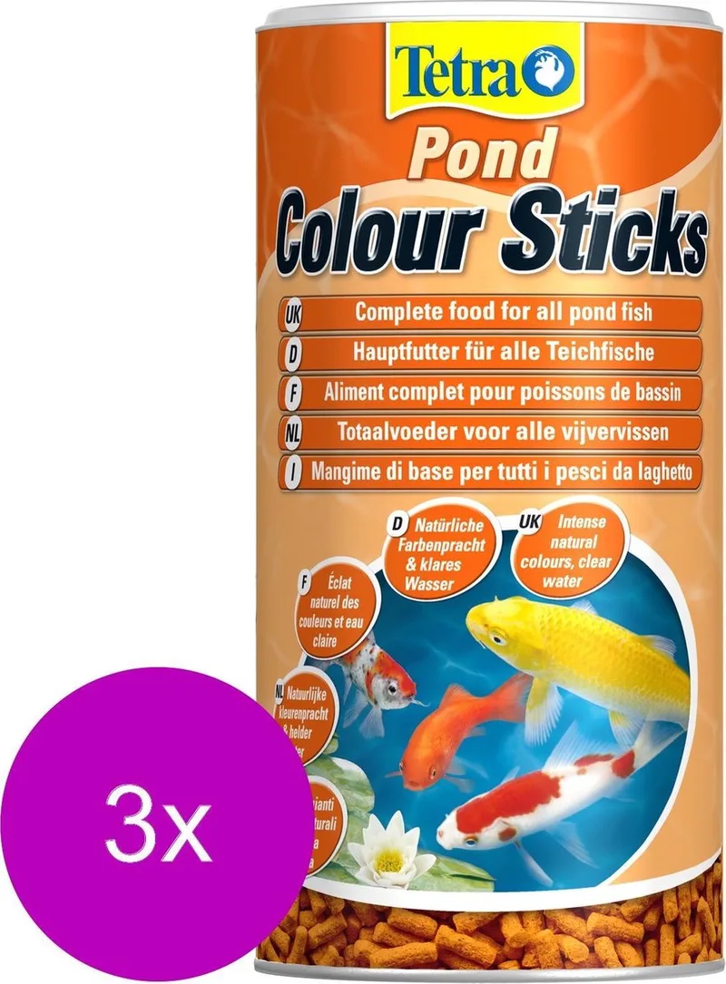 Pond Colour Sticks - Vijvervoer - 3 x 1 l by Tetra – product photo