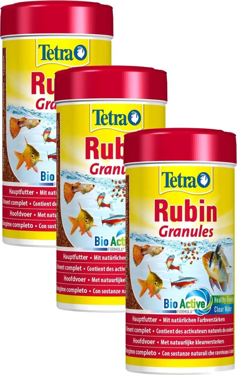 Rubin Granules - Vissenvoer - 3 x 250 ml von Tetra – Produktfoto