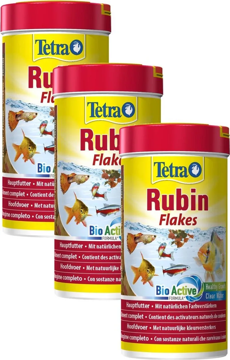 Rubin Visvoer Vlokken - Vissenvoer - 3 x 250 ml by Tetra – product photo