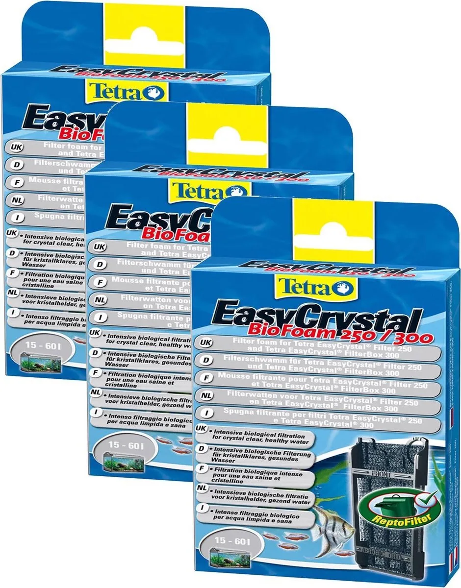 Tec Easycrystal Biofoam - Filtermateriaal - 3 x 250/300 l de Tetra – photo produit