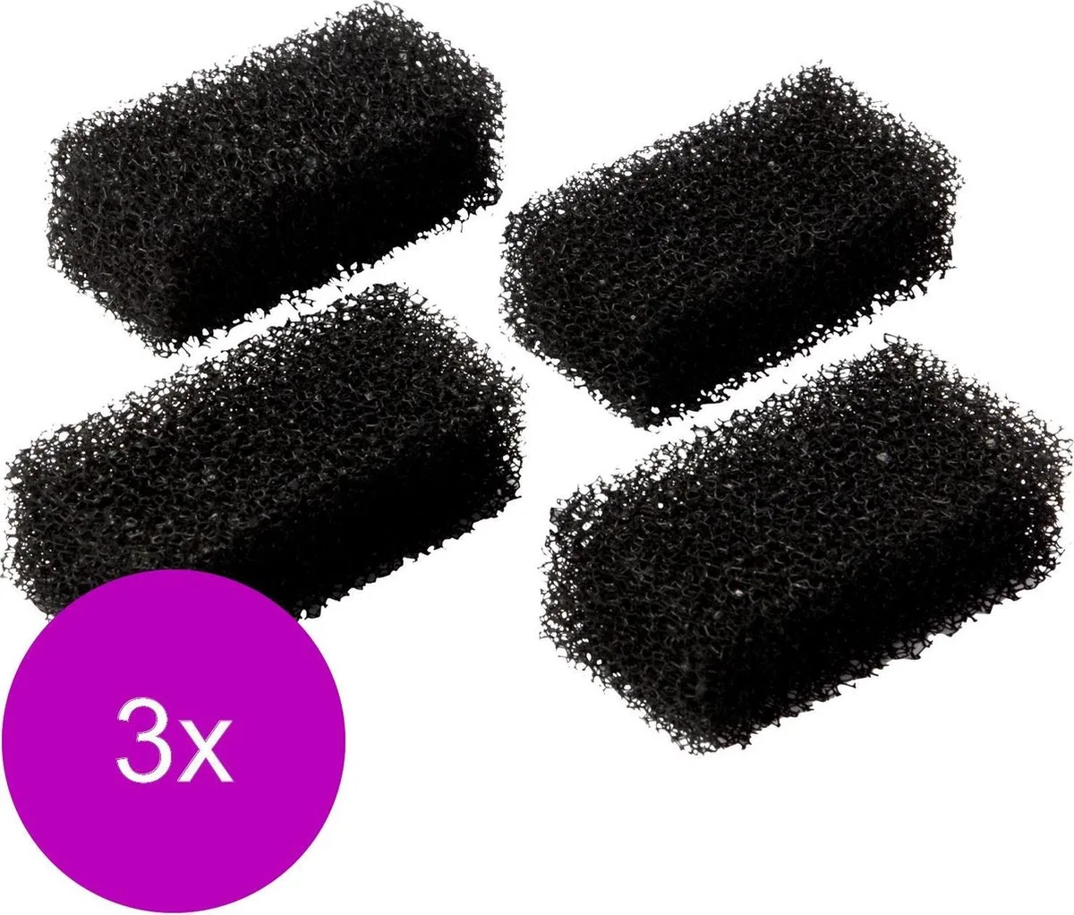Tec In Cf Plus Koolfilterspons 4 stuks - Filtermateriaal - 3 x 400-600 l de Tetra – photo produit
