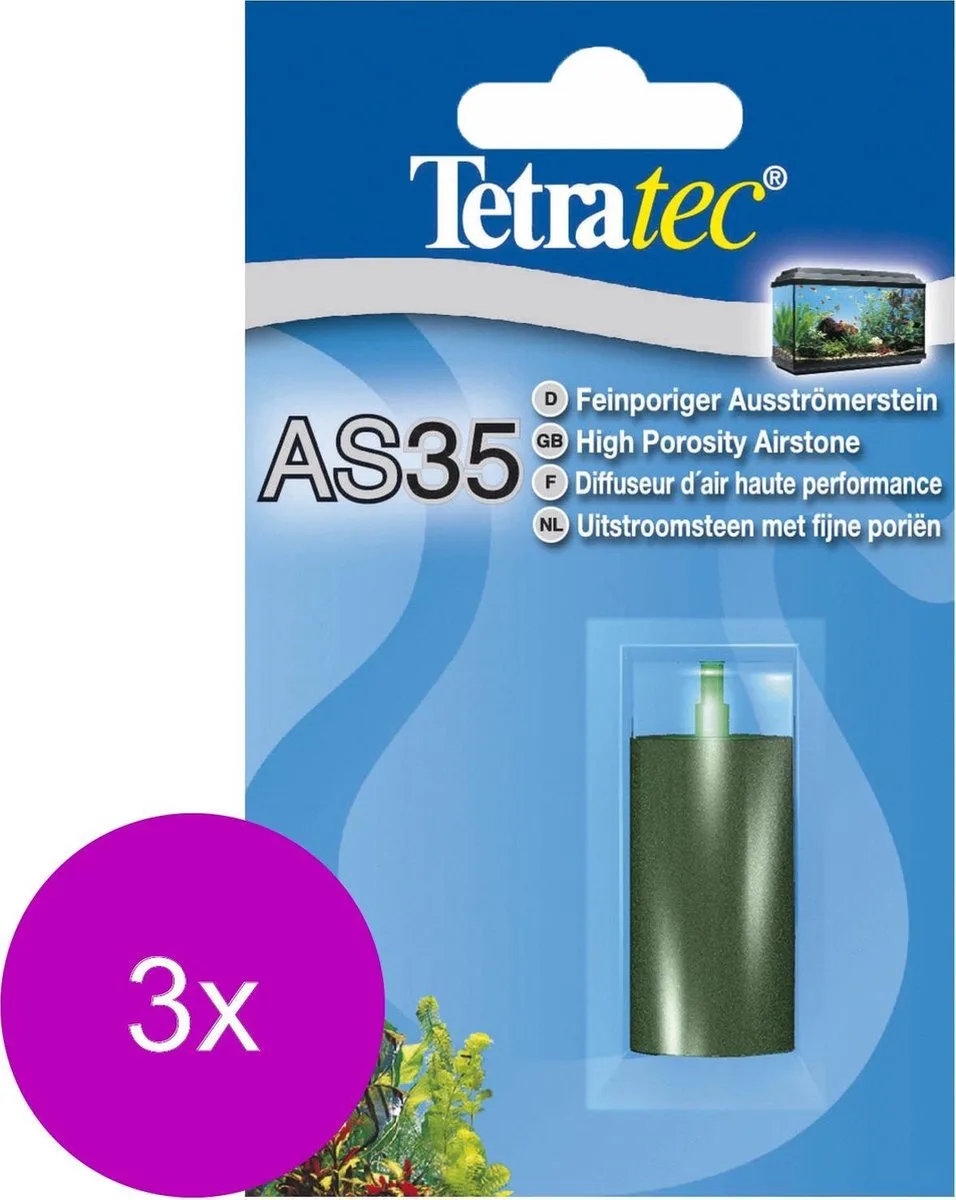 Tec Uitstroomsteen - Beluchting - 3 x 35 mm 35 de Tetra en Noir – photo produit