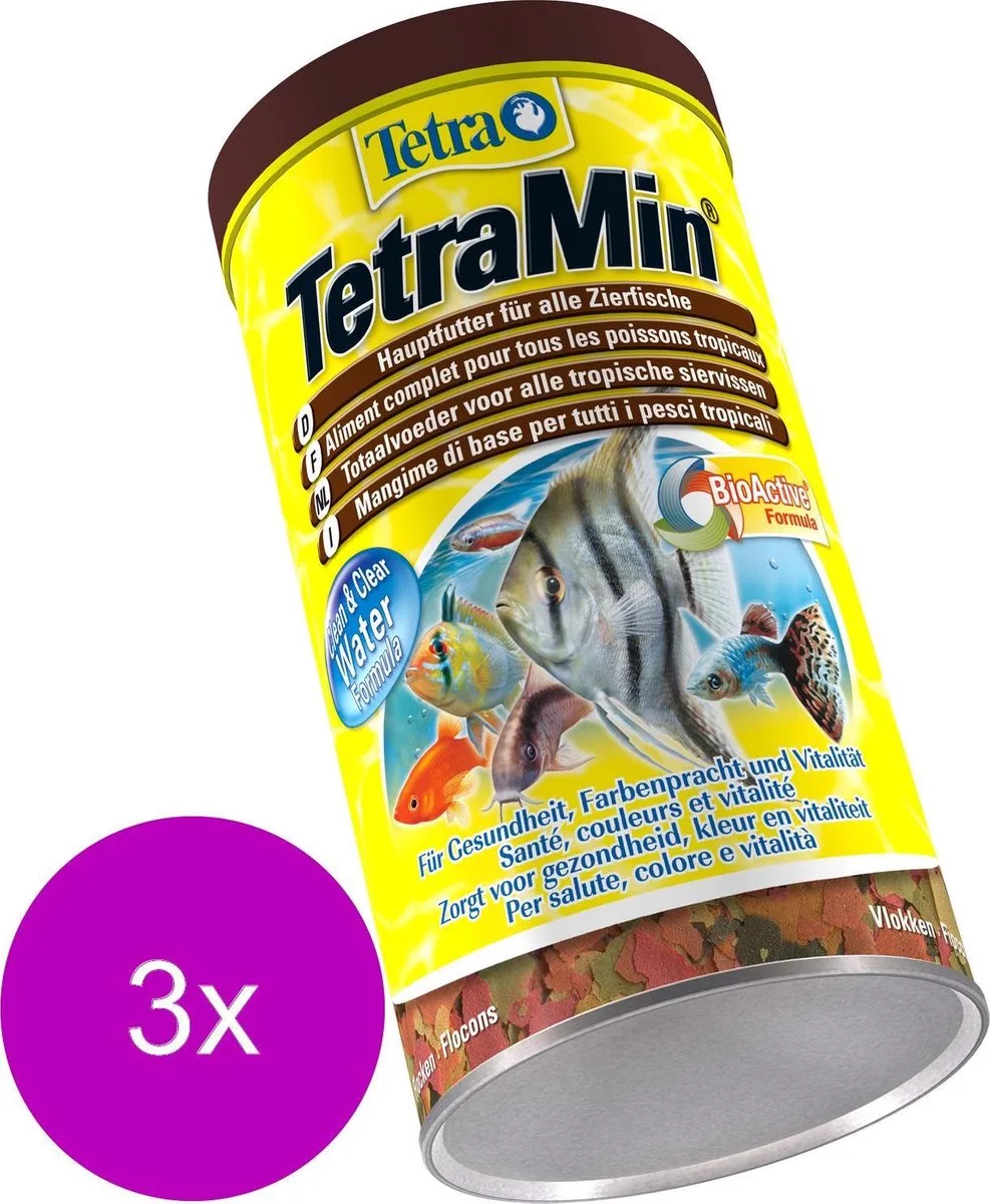 Tetramin Bio Active Vlokken - Vissenvoer - 3 x 1 l fra Tetra – produktbillede