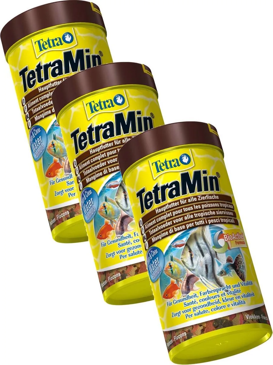 Tetramin Bio Active Vlokken - Vissenvoer - 3 x 250 ml från Tetra – produktbild