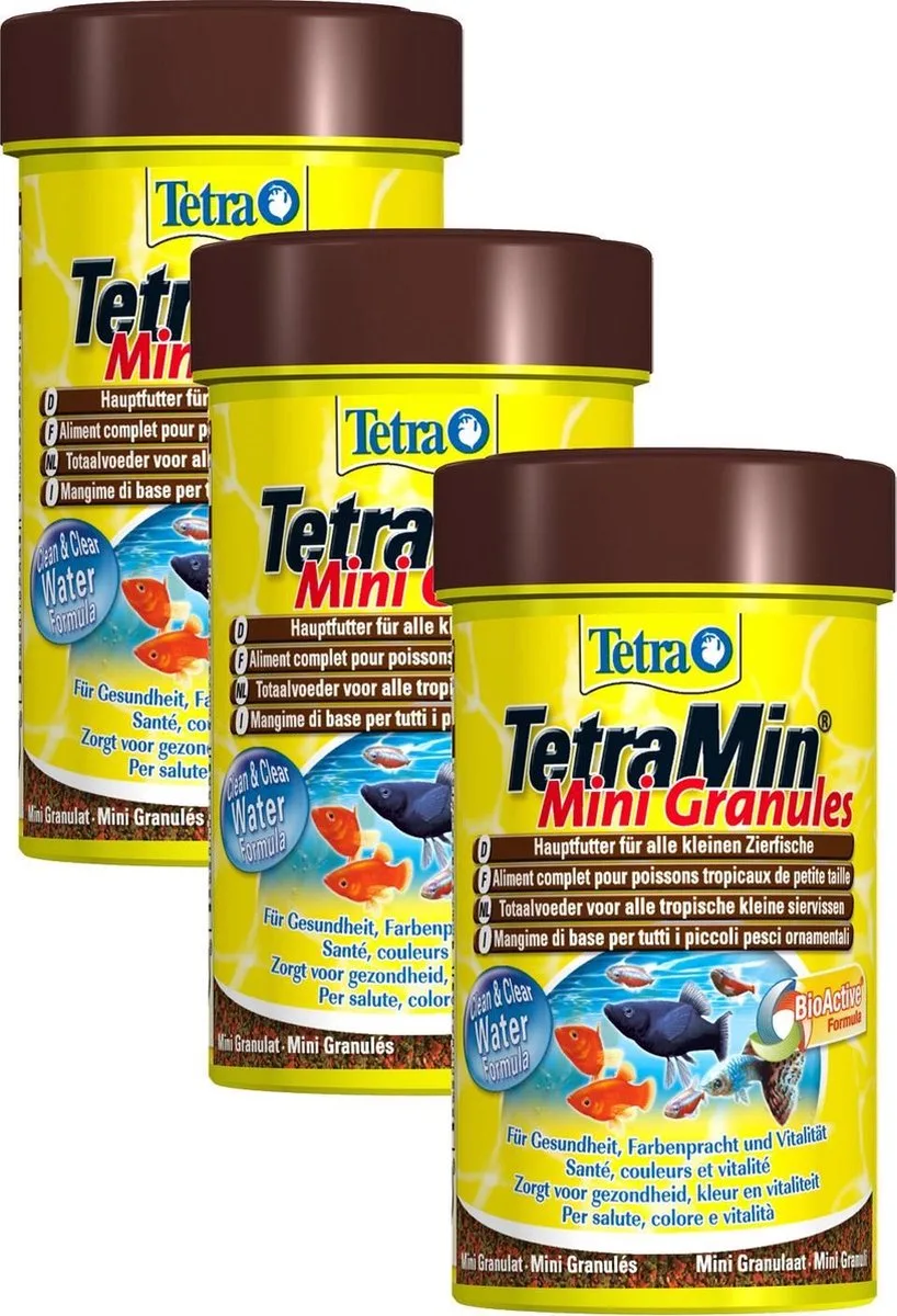 Tetramin Mini Granules Bio Act - Vissenvoer - 3 x 100 ml van Tetra – productfoto