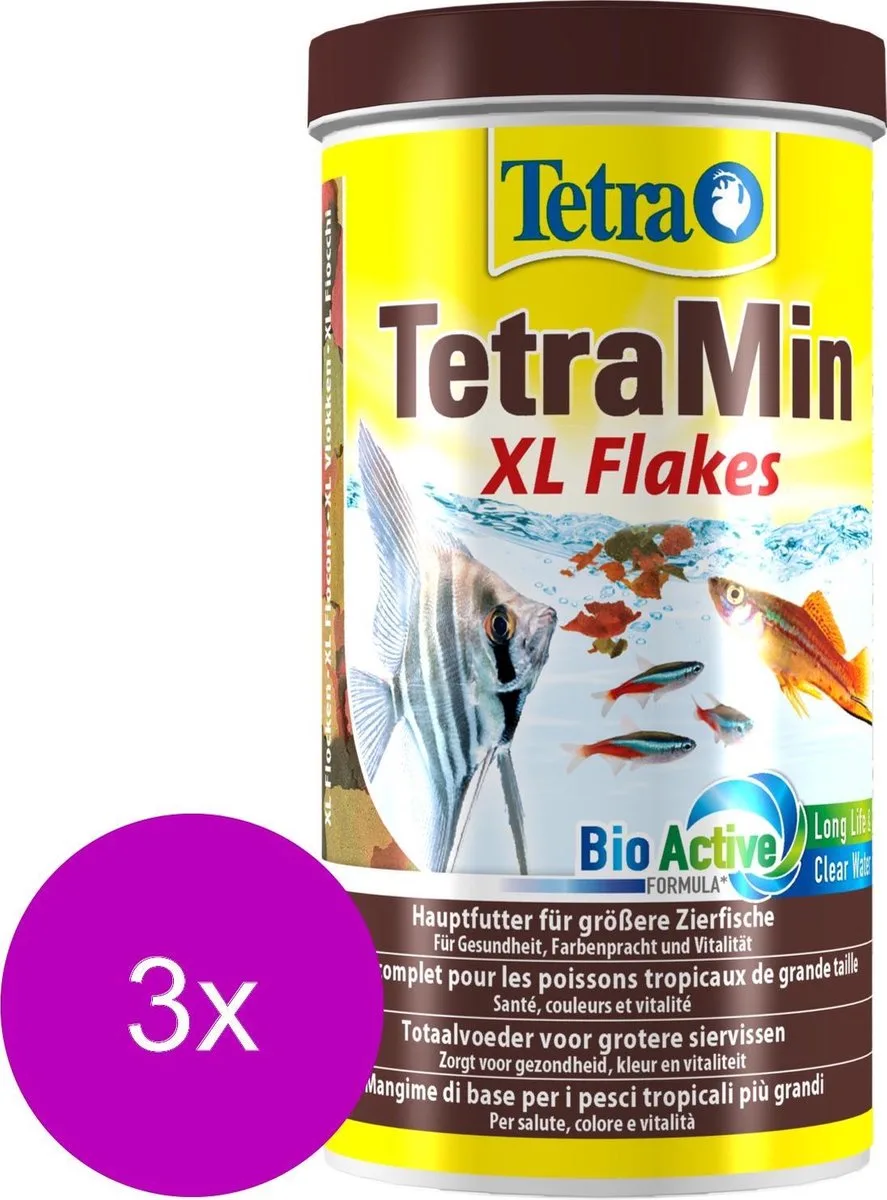 Tetramin Xl Bio Active Vlokken - Vissenvoer - 3 x 1 l de Tetra – photo produit