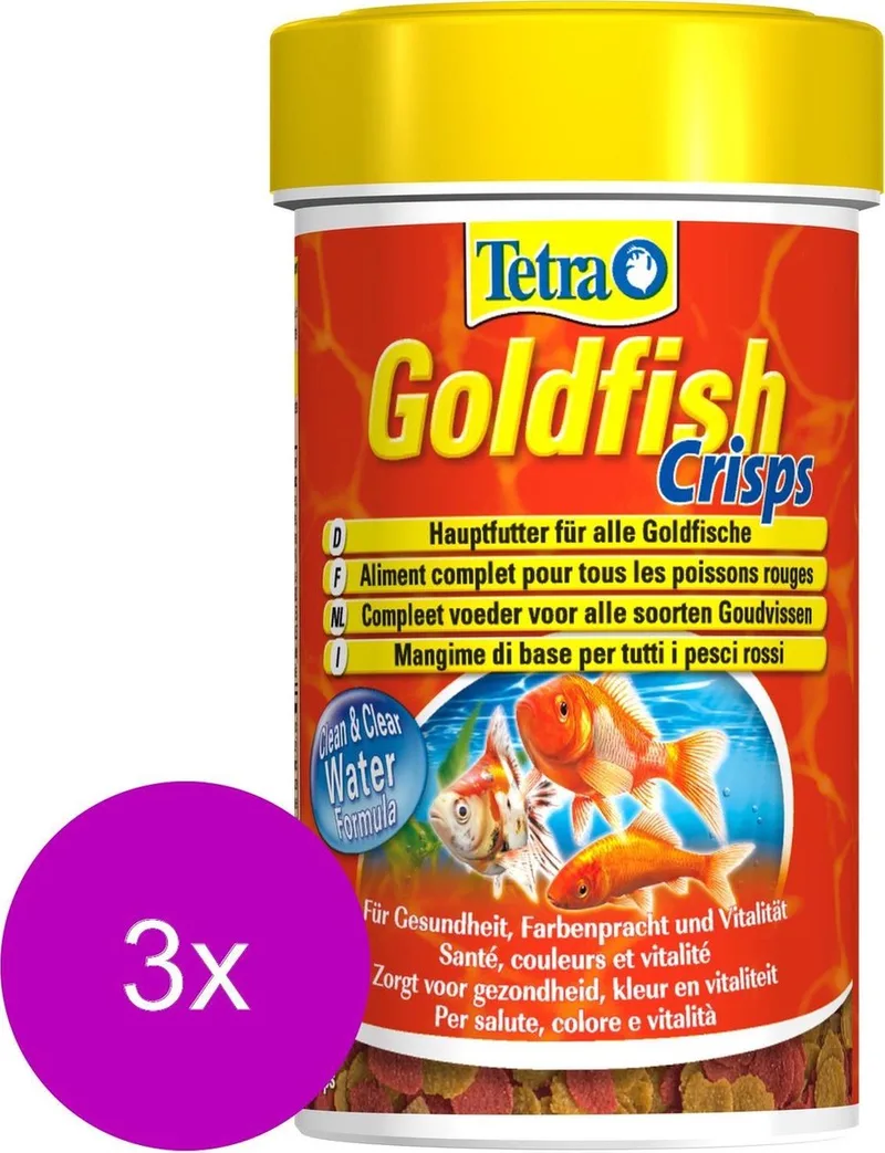 Visvoer Goldfish Crisps - Vissenvoer - 3 x 100 ml de Tetra – photo produit