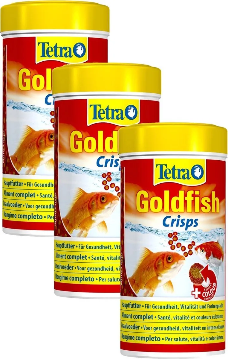 Visvoer Goldfish Crisps - Vissenvoer - 3 x 250 ml von Tetra – Produktfoto