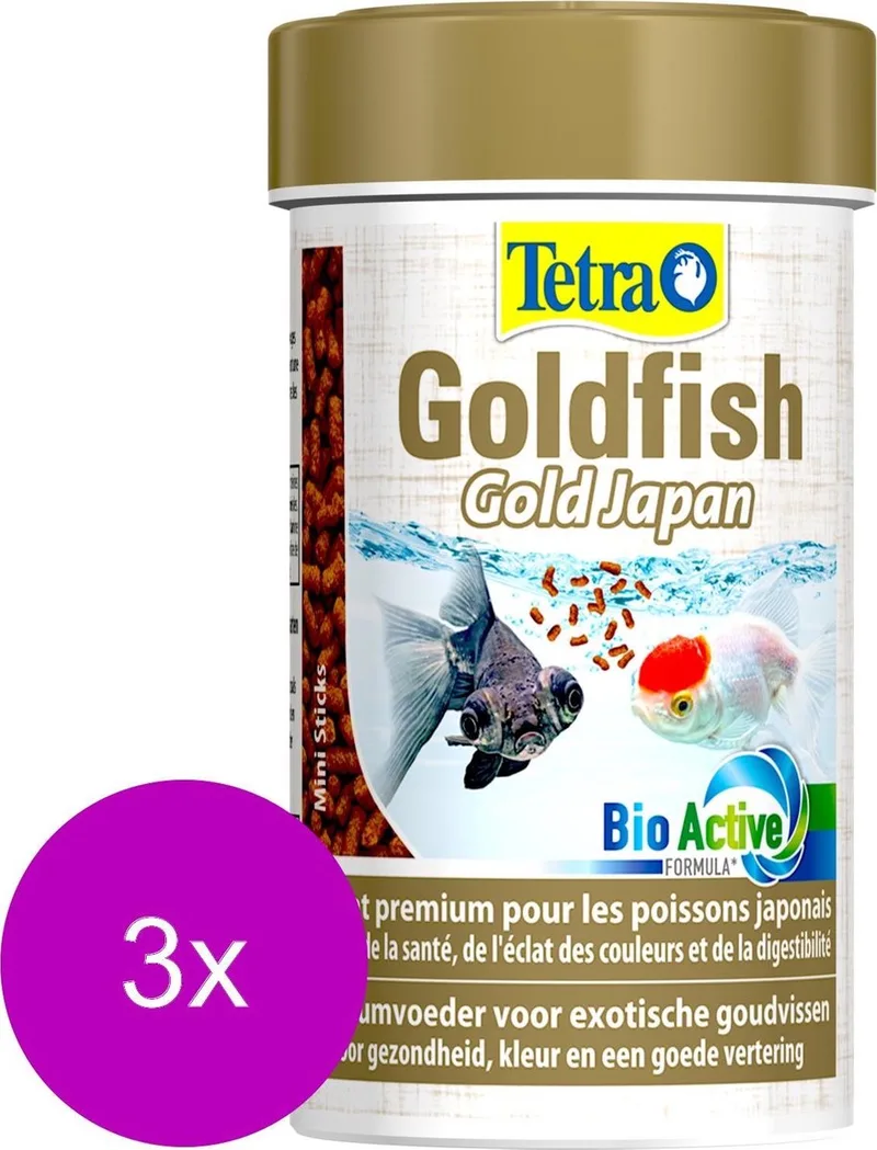 Visvoer Goldfish Gold Japan - Vissenvoer - 3 x 100 ml von Tetra – Produktfoto
