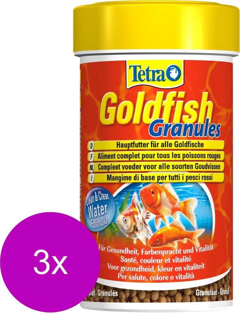 Visvoer Goldfish Granules - Vissenvoer - 3 x 100 ml von Tetra – Produktfoto