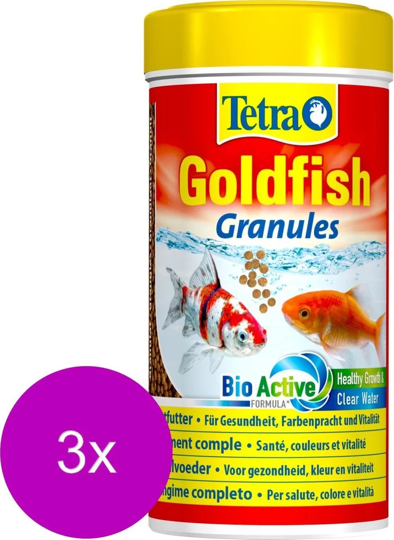 Visvoer Goldfish Granules - Vissenvoer - 3 x 250 ml de Tetra – photo produit