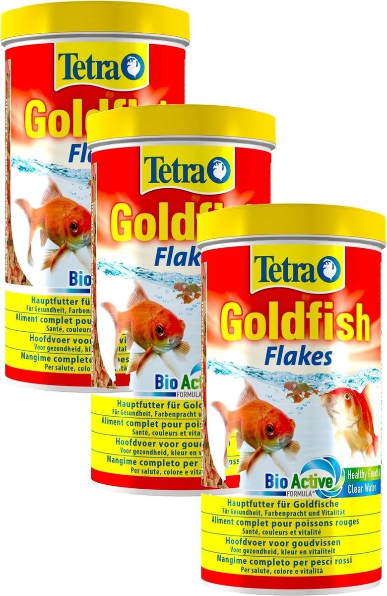 Visvoer Goldfish Vlokken - Vissenvoer - 3 x 1 l de Tetra – photo produit