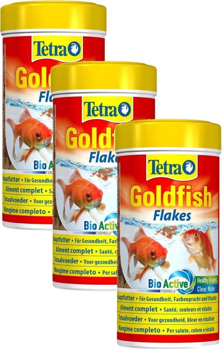 Visvoer Goldfish Vlokken - Vissenvoer - 3 x 250 ml von Tetra – Produktfoto