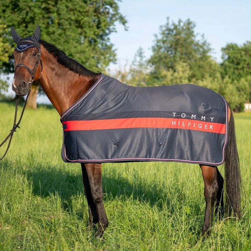 Kingston Light & Dry Color Block Paardendeken Desert Sky 205 Desert Sky de Tommy Hilfiger Equestrian en Desert Sky – photo produit