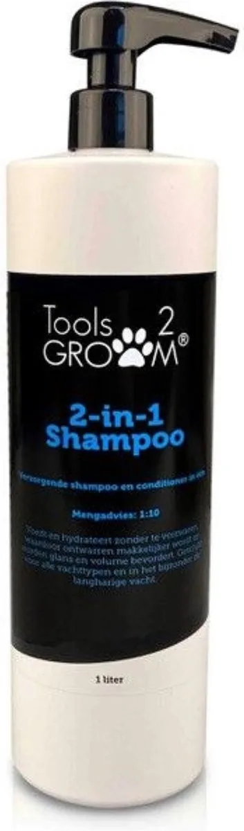 Tools-2-Groom 2-in-1 shampoo en conditioner - voor hond en kat - 1 liter