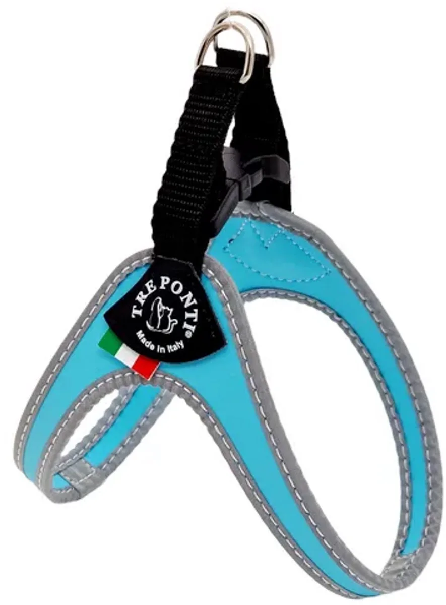 Fibbia Reflecterend & Verstelbaar Tuig met Kliksysteem, 5 < 6 kg van Tre Ponti in Blauw – productfoto