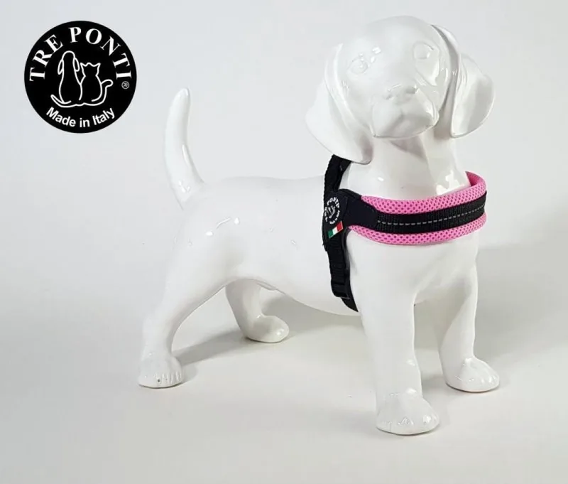 Fibbia Verstelbaar Tuig - Borstomtrek 39 - 43 cm de Tre Ponti en Roos – photo produit