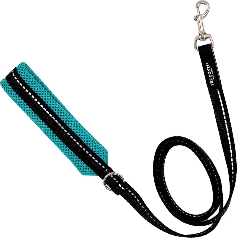 Hondenriem Nylon met Mesh handvat 130 cm by Tre Ponti in Green – product photo