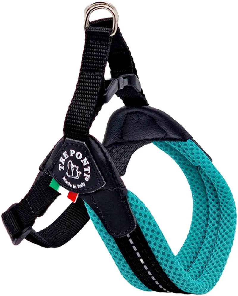 Hondentuig Fibbia mesh verstelbaar maat 2,5 (36 - 50 cm von Tre Ponti in Pastelgroen – Produktfoto