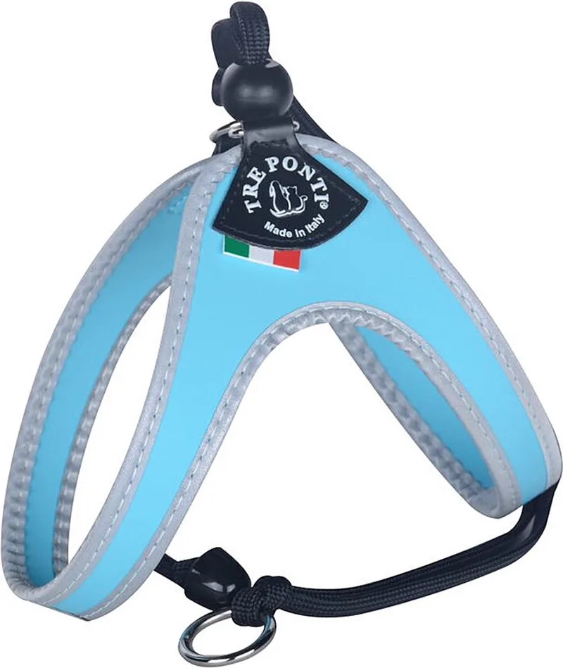 Liberta Tuig Reflecterend - Maat 1½ - 27 - 37 cm - Hondenharnas - Kattentuigje de Tre Ponti en Bleu – photo produit
