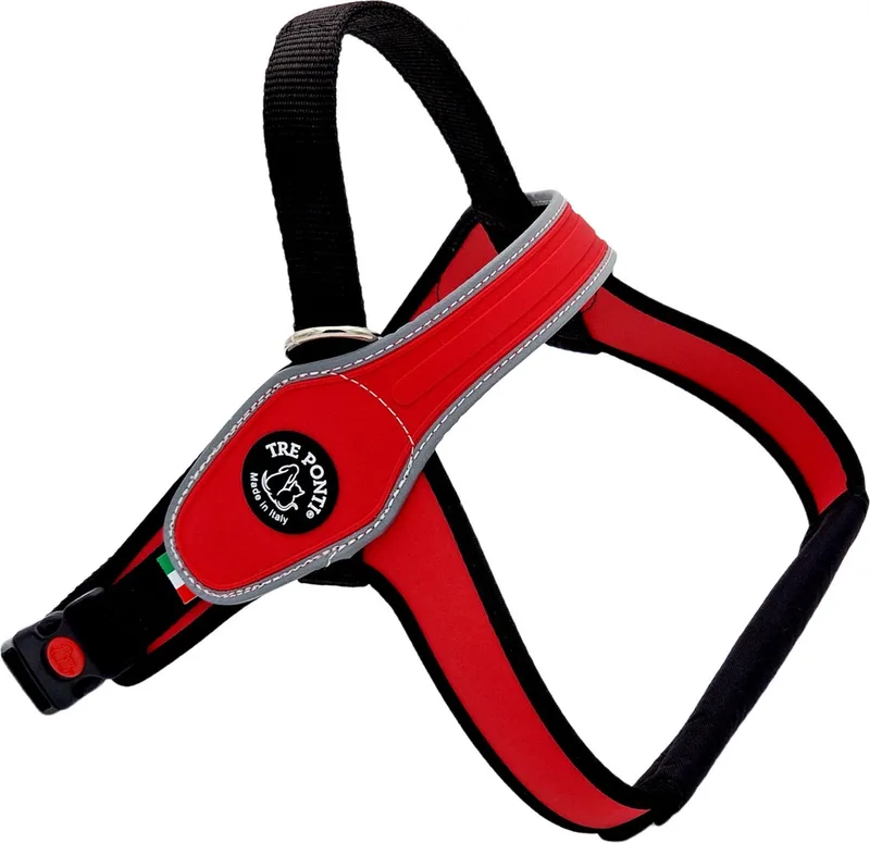 Primo Tuig Rood&Reflecterend - Hondenharnas - 85 - 116 cm de Tre Ponti en Rouge – photo produit