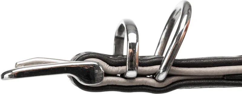 Active Comfort halsband - leer - 35 mm x 52-63 cm de Trixie en Noir, Gris – photo produit