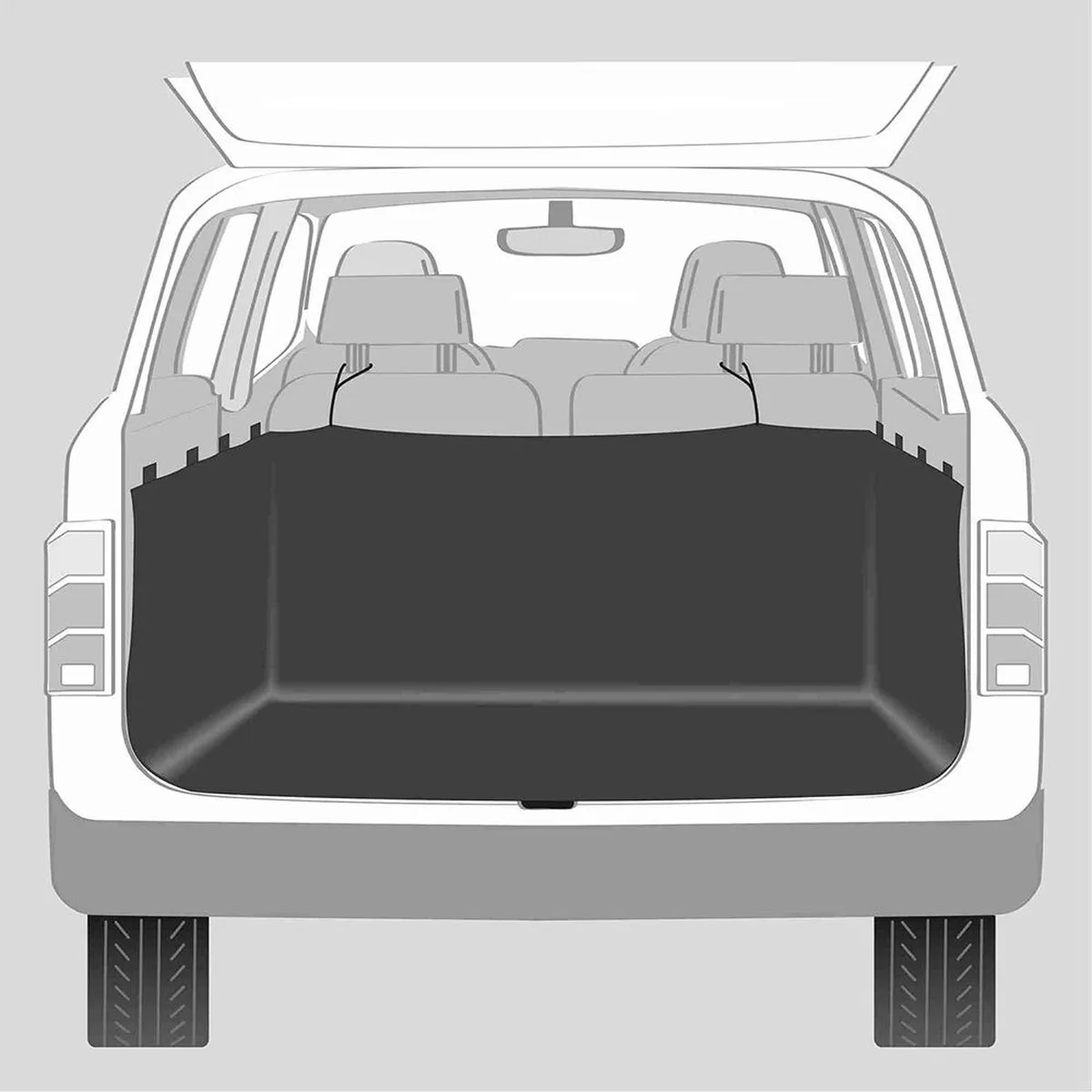 Auto Hondendeken - Kofferbak - 230X170 cm de Trixie en Noir – photo produit