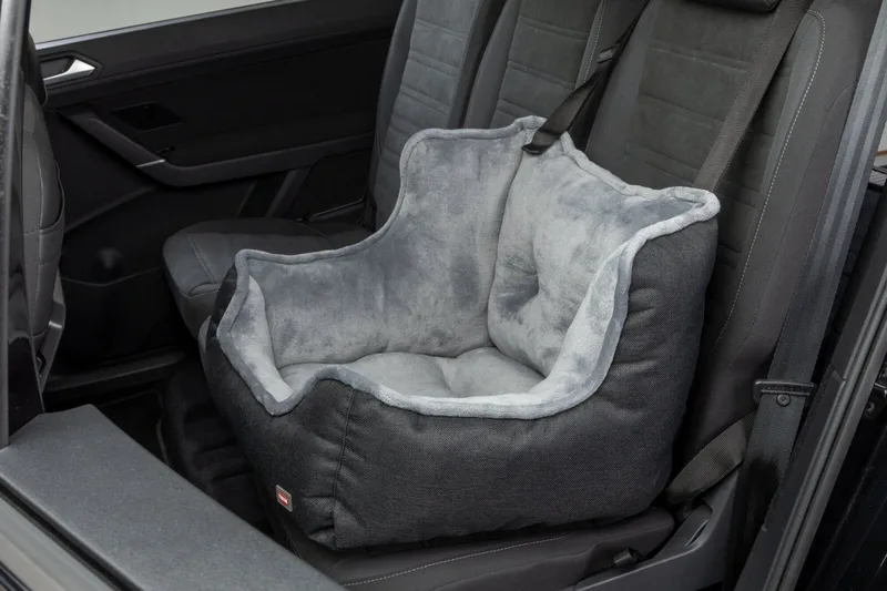 Autostoel voor Honden - 50 x 50 x 40 cm - Grijs fra Trixie i Sort – produktbillede 5 af 5