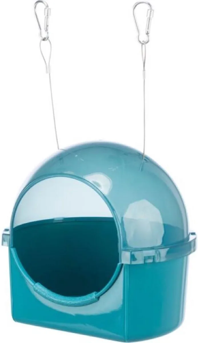 Badhuis Rond - Vogelbad met Veiligheidshaken - 20x17.5x20 cm by Trixie in Blue – product photo 1 of 4