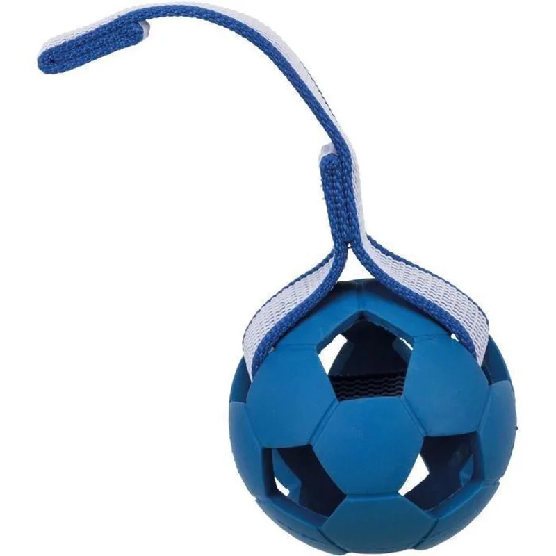 Bal met sportriem van natuurlijk rubber - Ø 7 cm-22 cm - voor hond by Trixie in Yellow – product photo