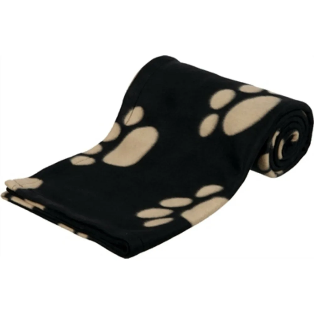 Barney Fleece Hondendeken Zwart - Beige 150 x 100 cm de Trixie – photo produit
