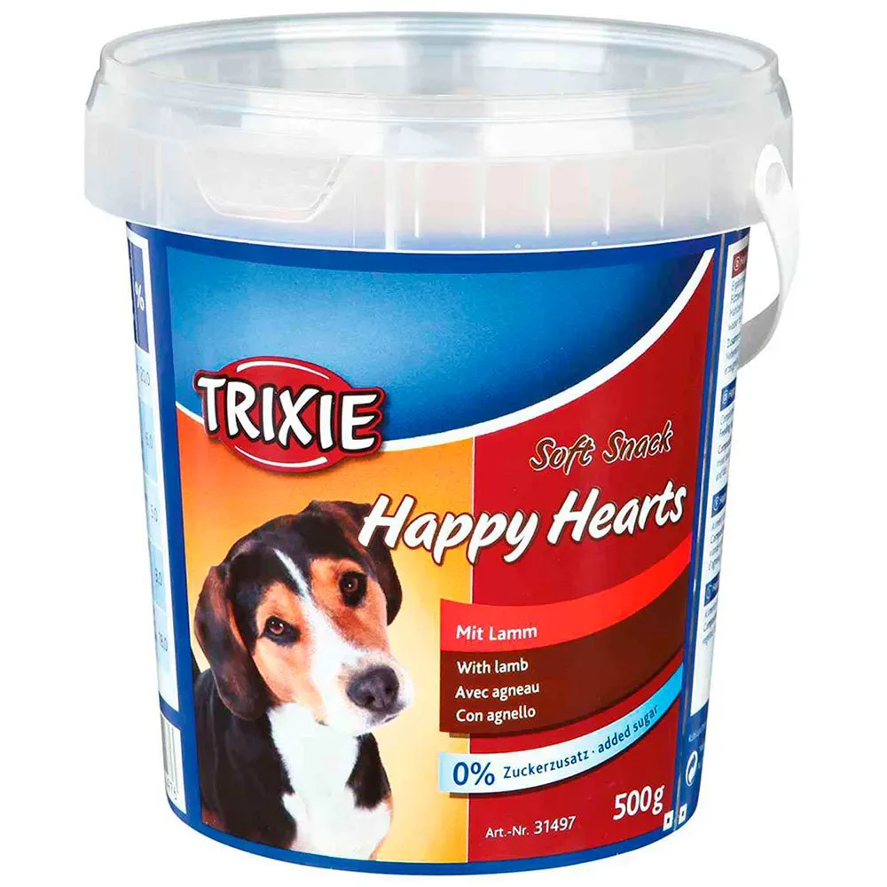 Bote Soft Snack Happy Hearts, Arroz und Pollo 500 GR von Trixie – Produktfoto