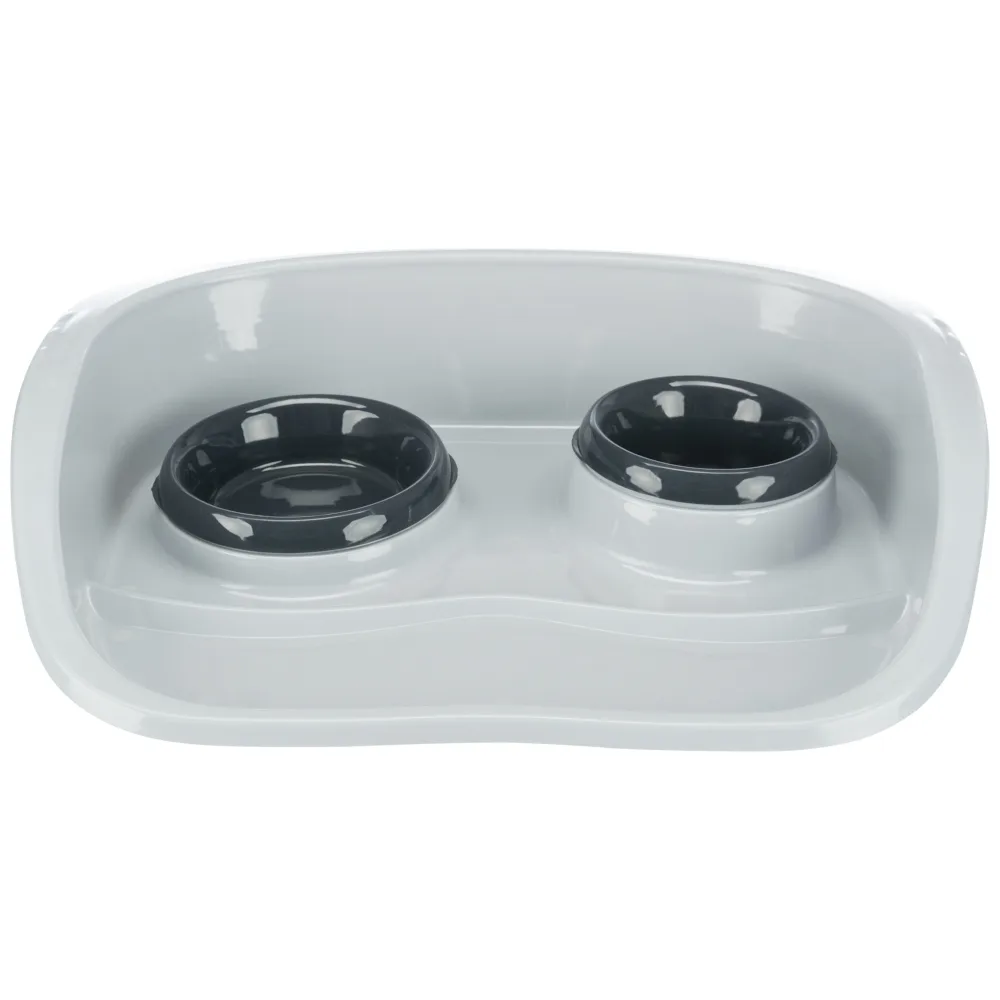 bowl set, kunststof - 0.25l, ø9cm & 0.3l, ø11cm/46x11x30 hond de Trixie – photo produit