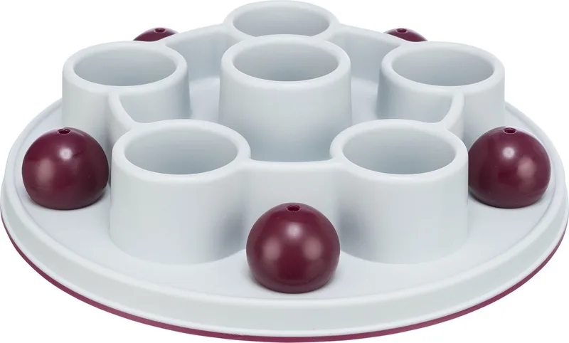 Cat Activity - Kattenspeelgoed - Intelligentiespel Pentagon - Wit/Bordeaux - 28X28 cm by Trixie in White, Red – product photo