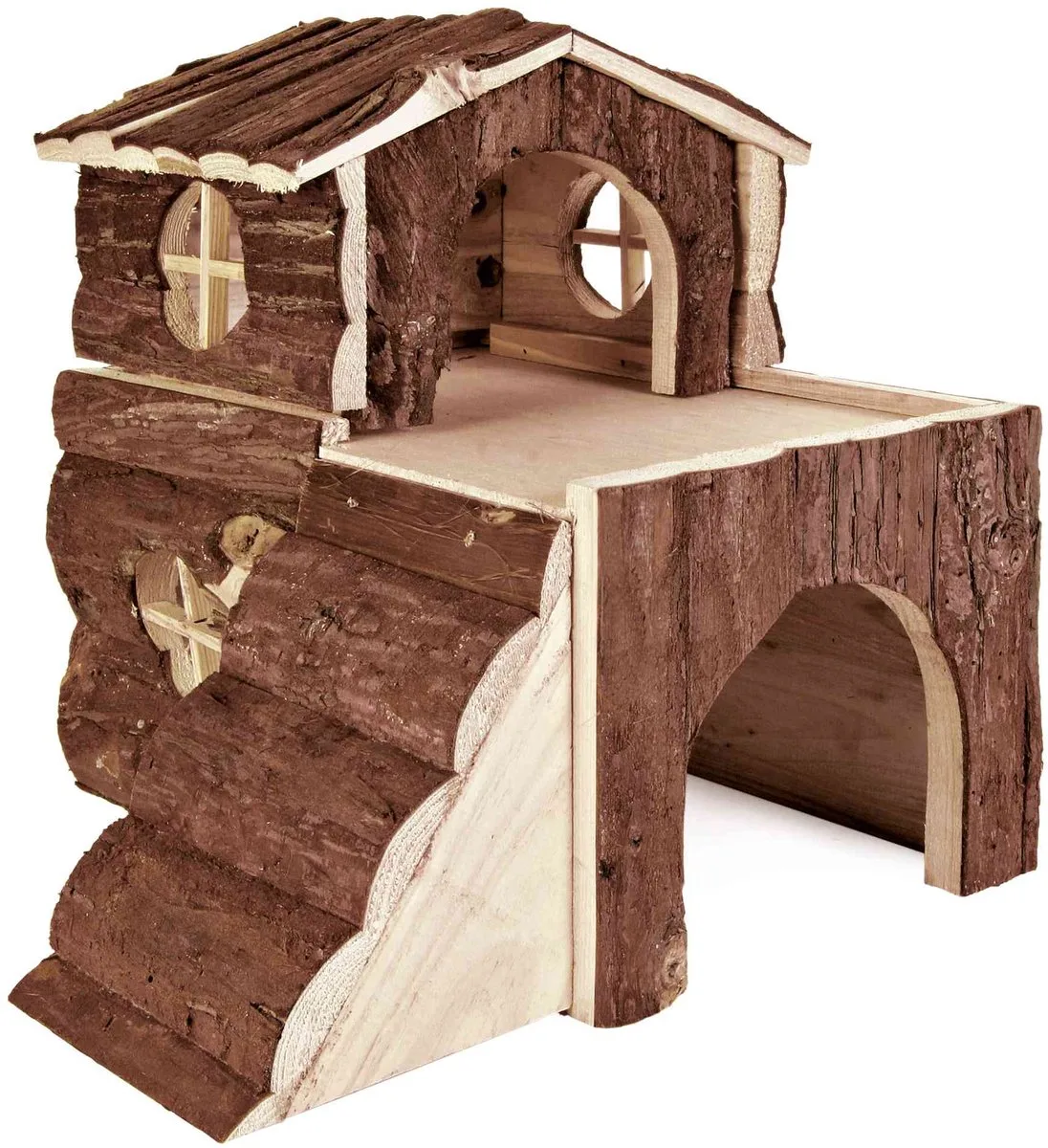 Cavia Huis Trixie - Schorshout 31x29x28 cm - Natural Living Naaldhout van Trixie in Bruin – productfoto