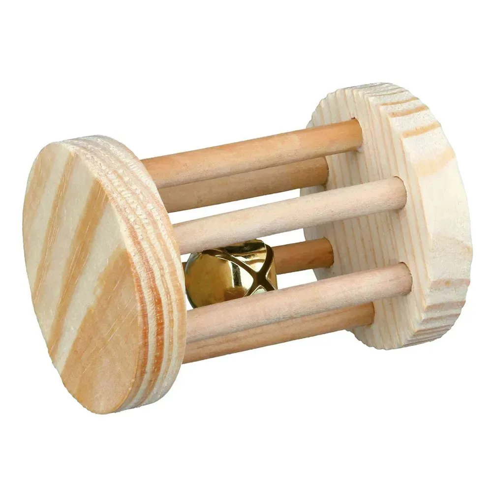 Speelrol Hout met Bel 7 x 5 cm van Trixie – productfoto