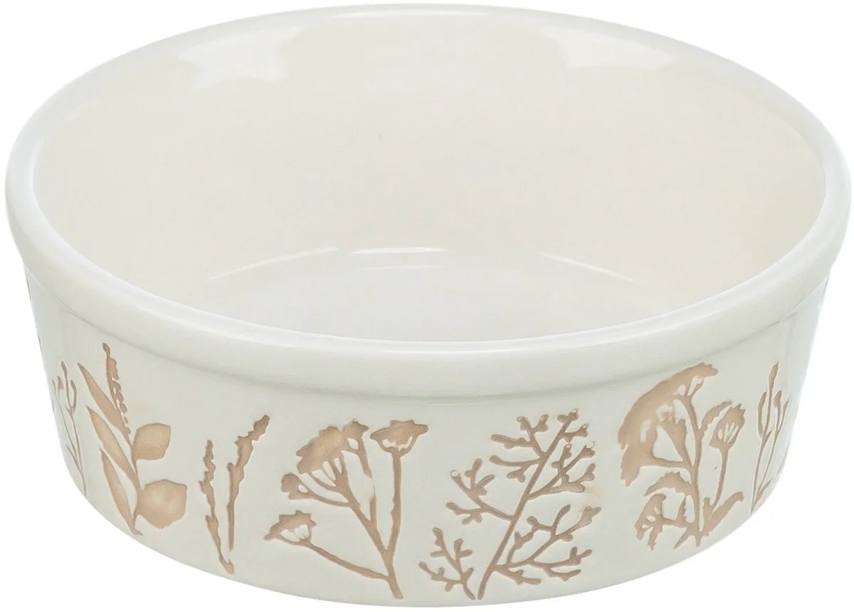 Gamelle pour chien en céramique Taupe Blanc 1,2 L fra Trixie – produktbillede